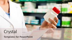  Presentation with pharmaceuticals - Beautiful presentation featuring be seen standing in pharmacy backdrop and a soft green colored foreground