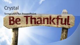  Presentation with summer - Presentation theme with be thankful sign background and a light blue colored foreground