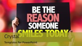  Presentation with zumba card bokeh - Amazing presentation theme having be the reason someone smiles today card with bokeh background backdrop and a gold colored foreground