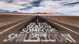  Presentation with lonely desert road - Slide set consisting of be the reason someone smiles background and a gray colored foreground