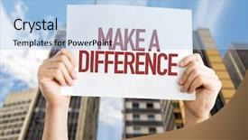  Presentation with difference - Audience pleasing slide deck consisting of be uncommon winner - make a difference placard backdrop and a light blue colored foreground