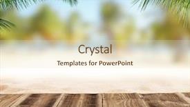  Presentation with palm leaves - Presentation theme enhanced with be used for product placement background and a soft green colored foreground