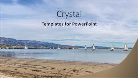  Presentation with time - Slides enhanced with beaautiful-day-looking-across-sant background and a light blue colored foreground