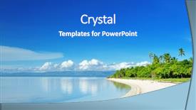  Presentation with philippines - Slide set featuring beach - beautiful uninhabited island at philippines background and a cobalt blue colored foreground