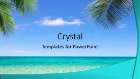  Presentation with sea - Slide deck with water spray from the wheel background and a sky blue colored foreground