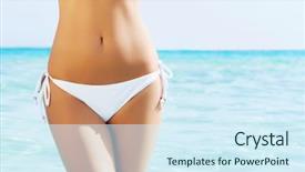  Presentation with slim body - PPT layouts with beach - body part of slim background and a sky blue colored foreground