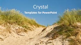  Presentation with access - Colorful presentation design enhanced with beach-access-on-sand-between backdrop and a teal colored foreground