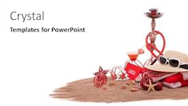  Presentation with white sand - Amazing presentation design having beach accessories seashells sand glass with cocktail hookah shisha and christmas ornaments on white background new year and christmas winter vacation in warm countries beach holiday backdrop and a white colored foreground