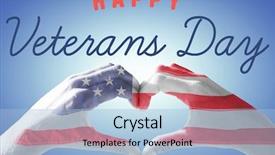  Presentation with stars stripes - Presentation theme featuring beach against american national flag background and a light blue colored foreground