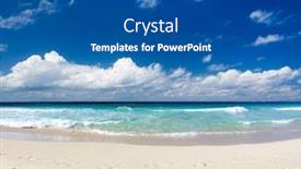  Presentation with maldives - Theme consisting of beach-and-beautiful-tropical-sea background and a ocean colored foreground