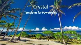  Presentation with samoa - Beautiful PPT theme featuring beach and ocean on samoa backdrop and a ocean colored foreground