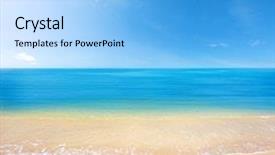  Presentation with sea and beach - Cool new slide set with beach and sea backdrop and a light blue colored foreground
