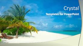  Presentation with nature - Amazing presentation having beach-and-tropical-sea-nature backdrop and a teal colored foreground