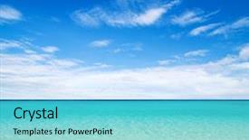  Presentation with tropical - Amazing PPT layouts having beach and tropical sea backdrop and a cyan colored foreground