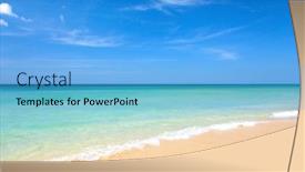  Presentation with thailand - Slide deck having beach-and-tropical-sea background and a light blue colored foreground