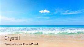  Presentation with thailand - Audience pleasing theme consisting of beach-and-tropical-sea backdrop and a lemonade colored foreground
