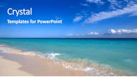  Presentation with waves - Cool new presentation with beach and waves of caribean backdrop and a  colored foreground
