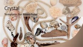  Presentation with abstract art - Audience pleasing theme consisting of beach art abstract design backdrop and a soft green colored foreground