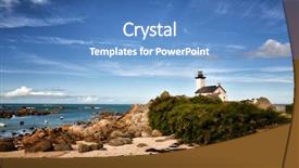  Presentation with beach rocks - Amazing presentation design having beach at brignogan-plage brittany backdrop and a  colored foreground