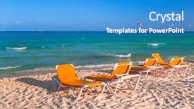  Presentation with caribbean - PPT theme with beach-at-caribbean-sea background and a teal colored foreground