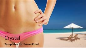  Presentation with south beach - PPT layouts enhanced with beach at maldives south male background and a coral colored foreground