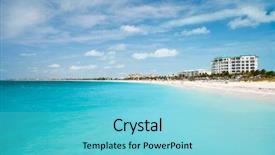  Presentation with grace - Colorful slide set enhanced with beach at providenciales on turk backdrop and a light blue colored foreground
