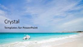  Presentation with grace - PPT theme consisting of beach at providenciales on turk background and a  colored foreground