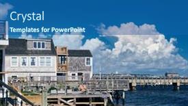  Presentation with cape cod - Presentation design featuring beach-at-provincetown-cape-cod background and a ocean colored foreground