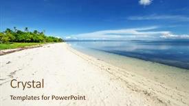  Presentation with remote - Colorful theme enhanced with beach at remote island philippines backdrop and a  colored foreground