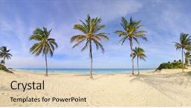  Presentation with panoramic - Presentation design having beach at santa maria east background and a lemonade colored foreground