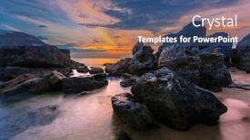  Presentation with vietnam - Amazing PPT layouts having beach-at-sunset-at-phu backdrop and a ocean colored foreground