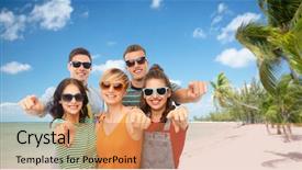  Presentation with polynesia - Theme enhanced with beach background in french polynesia background and a  colored foreground