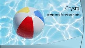  Presentation with relaxation - Beautiful slides featuring beach ball floating in swimming backdrop and a light blue colored foreground