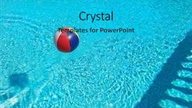  Presentation with beach ball - Cool new slide set with beach ball floating in water backdrop and a teal colored foreground