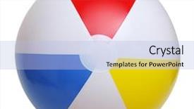  Presentation with beach ball - Colorful theme enhanced with beach ball isolated backdrop and a light blue colored foreground