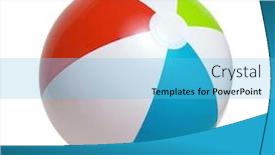  Presentation with beach ball - Audience pleasing presentation theme consisting of beach-ball-isolated backdrop and a light blue colored foreground