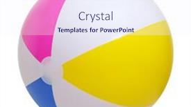  Presentation with beach ball - Audience pleasing presentation theme consisting of beach-ball-isolated backdrop and a sky blue colored foreground