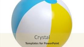  Presentation with beach ball - Colorful PPT theme enhanced with beach-ball-isolated backdrop and a yellow colored foreground