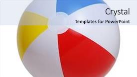  Presentation with beach ball - Slides consisting of beach ball isolated background and a light blue colored foreground
