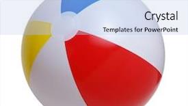  Presentation with beach ball - Slides consisting of beach ball isolated background and a light blue colored foreground