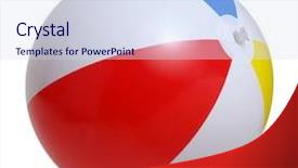  Presentation with beach ball - PPT layouts enhanced with beach ball isolated background and a sky blue colored foreground