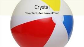  Presentation with beach ball - Colorful PPT layouts enhanced with beach ball isolated backdrop and a yellow colored foreground