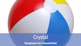  Presentation with beach ball - PPT layouts with beach ball isolated background and a teal colored foreground