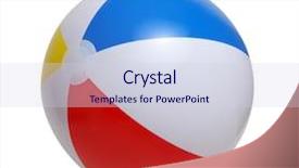  Presentation with beach ball - Slides featuring beach ball isolated background and a sky blue colored foreground