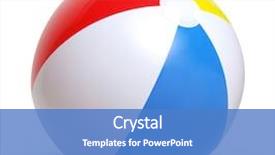  Presentation with beach ball - Slides with beach ball isolated background and a teal colored foreground
