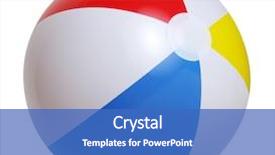  Presentation with beach - Cool new PPT layouts with beach ball isolated backdrop and a teal colored foreground