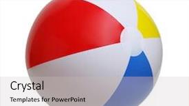 Presentation with beach ball - Audience pleasing slide set consisting of beach ball isolated backdrop and a light gray colored foreground