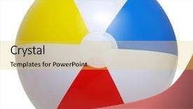  Presentation with beach ball - Audience pleasing slide deck consisting of beach ball isolated backdrop and a yellow colored foreground