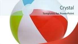  Presentation with beach ball - Audience pleasing slide deck consisting of beach ball isolated backdrop and a sky blue colored foreground