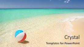  Presentation with beach ball - Audience pleasing theme consisting of beach ball backdrop and a lemonade colored foreground